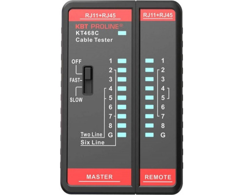 Тестер КВТ LAN кабельный KT 468С PROLINE 88552