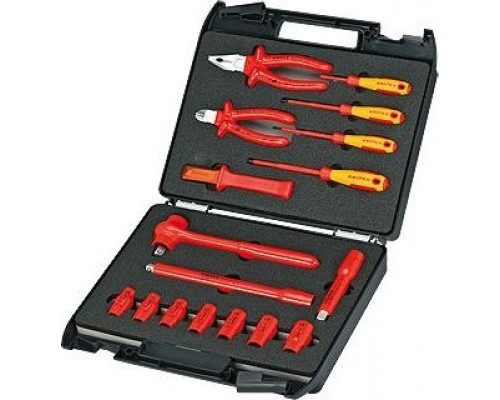 Набор инструментов для электромонтажа KNIPEX 989911 1000 V, 17 предметов