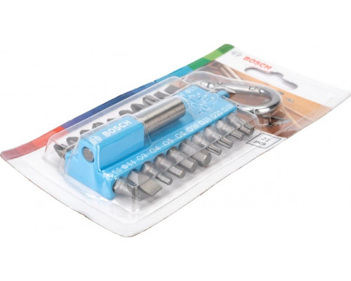 Набор бит BOSCH DIY 20 бит + держатель с карабином светло-синий 2607002822