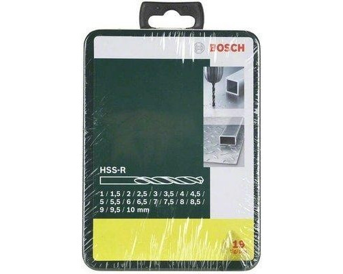 Набор сверл по металлу BOSCH HSS-R ( 1-10мм) 19 шт. Promoline 2607019435