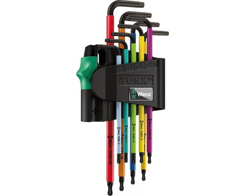 Набор ключей TORX WERA 967 SPKL/9 TORX BO Multicolour, 9 предметов