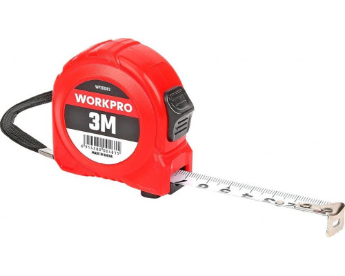 Рулетка WORKPRO WP261002 пластмассовая 3мх16мм
