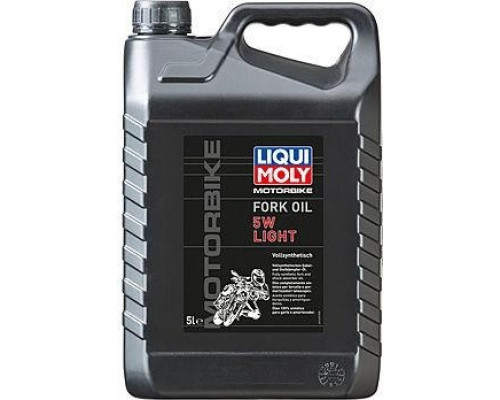 Масло для вилок и амортизаторов LIQUI MOLY Motorbike Fork Oil Light 5W 5 л 1623 синтетическое 1623