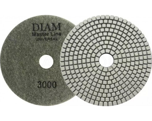 Алмазная тарелка на липучке DIAM АГШК 100*2,5 №3000 Master Line Universal (сухая/мокрая) 000629