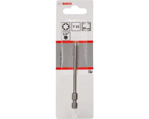 Бита для заворачивания BOSCH Extra Hard 89 мм T15 2607001650