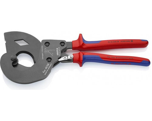 Тросорез KNIPEX 9532340SR для сталеалюминиевого провода ACSR с храповым механизмом