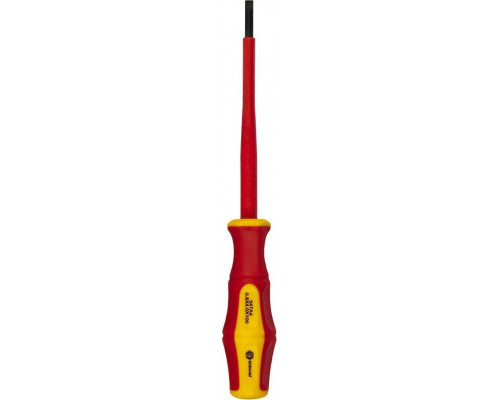 Отвертка диэлектрическая шлицевая Кобальт 646-447 ultra grip sl 4,0х100 мм cr-v, двухкомпонентная ру