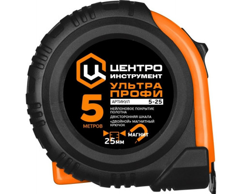 Рулетка ЦЕНТРОИНСТРУМЕНТ Ультра-Профи 3.0 м магнитная 3М-19ММ (ULTRA-PROFI)