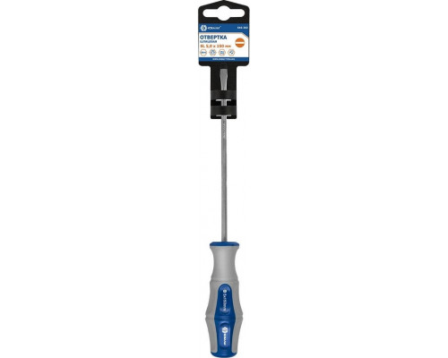 Отвертка шлицевая Кобальт 646-263 ultra grip sl 5,0х150 мм cr-v, двухкомпонентная ру