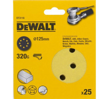 Круг шлифовальный на липучке DeWALT DT3118-QZ 125 мм, 8 отв. G320
