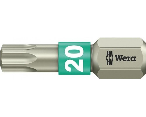 Бита для заворачивания, нержавеющая сталь WERA 3867/1 TS TX20, 25 мм WE-071034 WE-071034