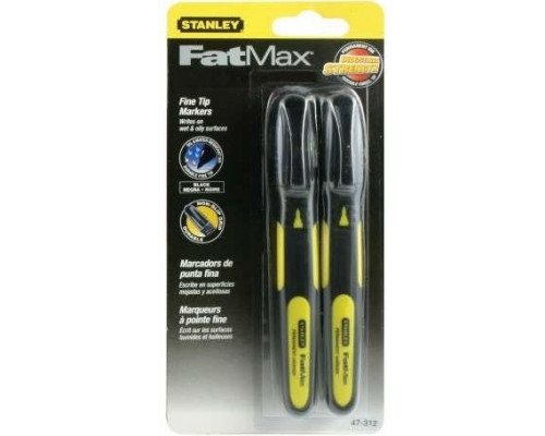 Набор маркеров STANLEY FatMax 0-47-312, черный, 2 шт.