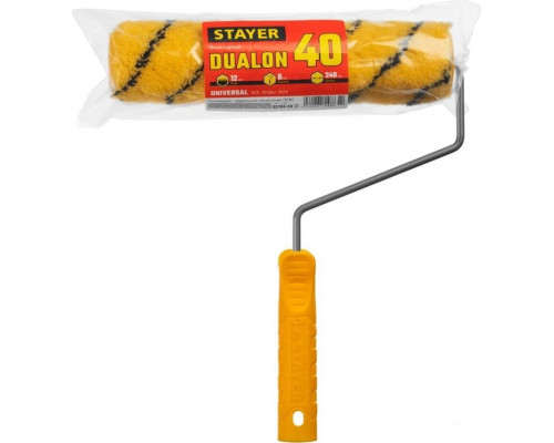 Валик малярный стержневой STAYER DUALON 40 240 мм, d=40 мм, ворс 12 мм, ручка d=6 мм, 03184-24_z02