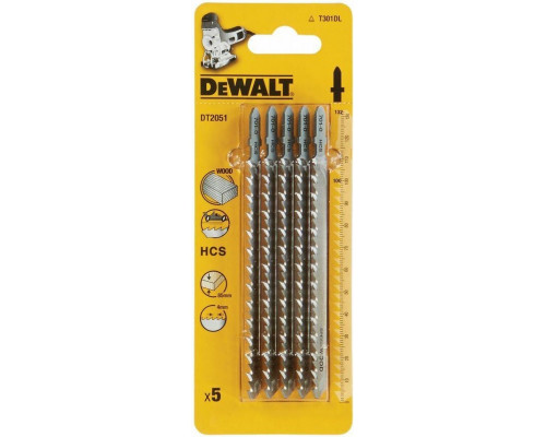 Пилки по дереву DeWALT HCS T301DL 132х100х4.0х85мм (5 шт) DT2051-QZ DT2051-QZ
