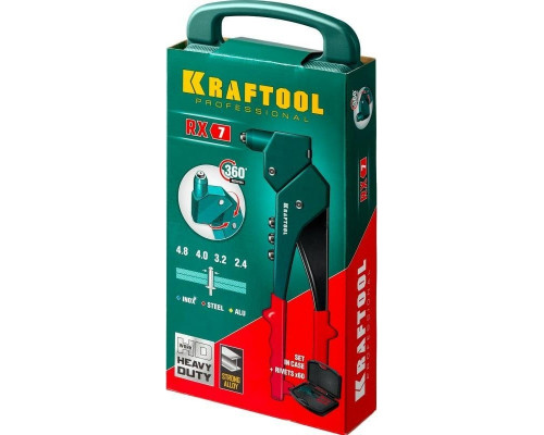 Клепальник KRAFTOOL RX-7 поворотный360° в кейсе 31176-H6_z01