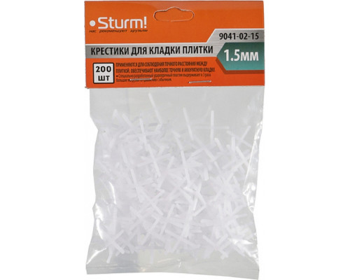 Крестики для плитки Sturm 9041-02-20 2мм, 200шт.