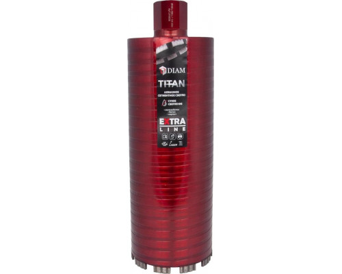 Алмазная коронка для мокрого сверления DIAM САСС 122x300х6x1,1/4UNC Extra Line Titan (арм. бетон)
