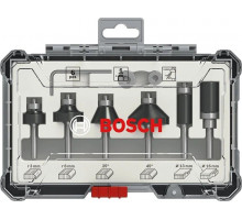 Набор фрез по дереву BOSCH 6 НМ-ФРЕЗ SET 6 мм-ХВ 2607017468