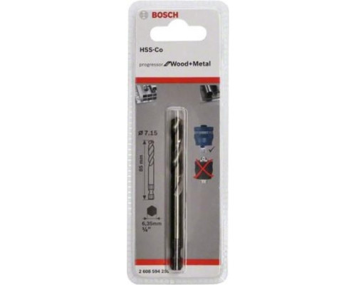 Центрирующее сверло BOSCH 7,15х85 мм HSS-Co PRO 2608594255