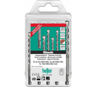 Набор буров HELLER sds-plus 6х2,8х2,10x160мм (5 пр.) TD16895