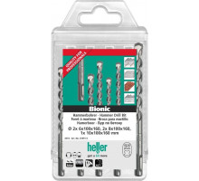 Набор буров HELLER sds-plus 6х2,8х2,10x160мм (5 пр.) TD16895