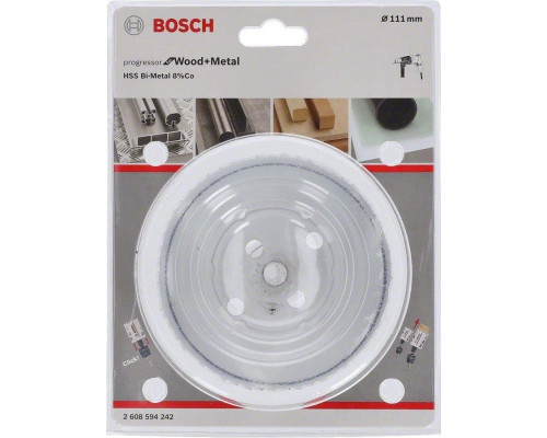 Коронка биметаллическая BOSCH PROGRESSOR for Wood&Metal 111 мм 2608594242