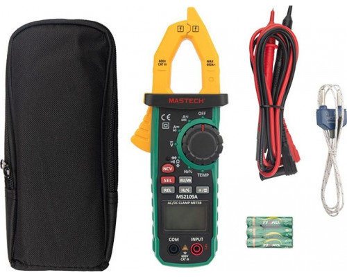 Клещи токоизмерительные MASTECH MS2109A с измерением постоянного тока