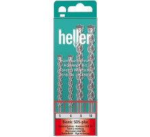 Набор буров HELLER по бетону sds-plus bionic pro: 5, 6x110 мм + 8, 10x160 мм (4 пр.) TD16490