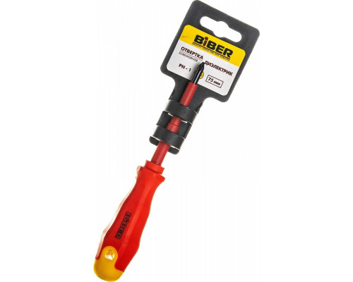 Отвертка диэлектрическая Biber 85596 PH 1х75мм тов-079418