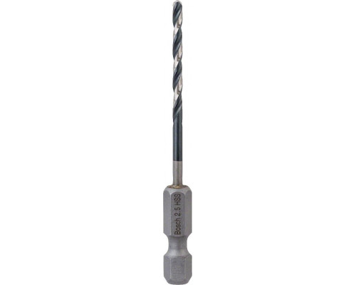 Сверло по металлу BOSCH 2,5 х 30/69 мм, Impact Control с шестигранным хвостовиком 2608577047