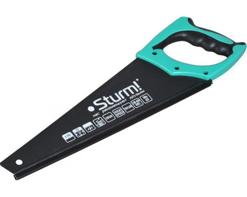Ножовка по дереву Sturm 1060-64-450 450мм, тефлоновое покрытие, 9tpi, 3d зуб