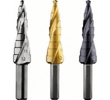 Сверло по металлу BOSCH ступенчатое 4-12 мм HSS-TiN 2608597525