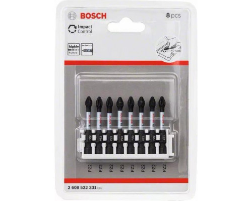 Кассета бит BOSCH Pick and Click IMPACT 50 мм 8 предметов PZ2 2608522331