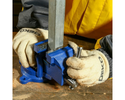 Тиски DEKO CL09 слесарные поворотные, 75 мм 065-0961
