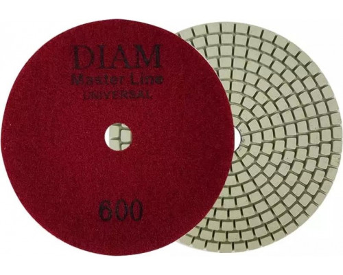 Алмазная тарелка на липучке DIAM АГШК 100*2,5 №600 Master Line Universal (сухая/мокрая) 000640