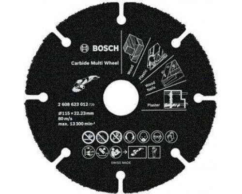 Твердосплавный диск универсальный BOSCH 115х22.2 мм Multi Wheel 2608623012