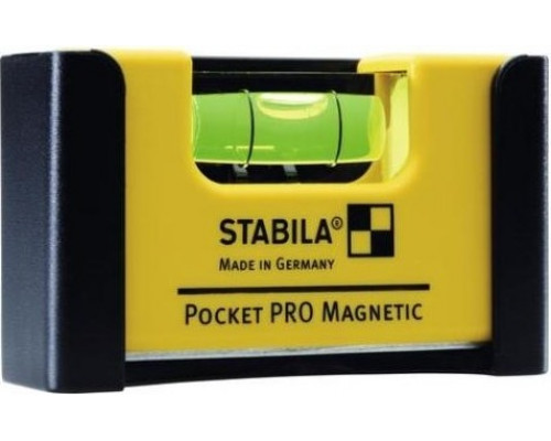 Уровень строительный STABILA Pocket Pro Magnetic с чехлом на пояс в блистере 17953