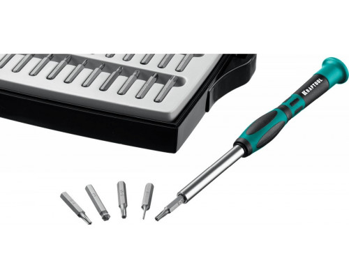 Отвертка с битами KRAFTOOL Precision-51 для точных работ 51 предм. 25691