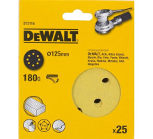 Круг шлифовальный на липучке DeWALT DT3116-QZ 125 мм, 8 отв. G180