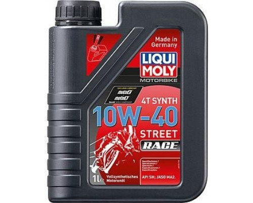 Масло для мотоциклов LIQUI MOLY SAE 10W40 Motorbike 4T Synth Street Race 1 л 20753 синтетическое 20753