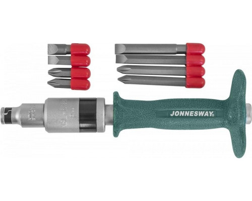 Отвертка ударная JONNESWAY AG010139 8,10 (36,80 мм) PH#2,3 (36,80 мм), 5 предметов 048345