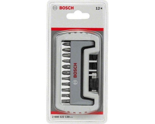Набор бит BOSCH Extra Hard 12 шт PH/PZ/T/S + быстросменный держатель 2608522130