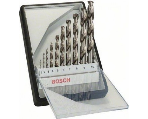 Набор сверл по металлу BOSCH HSS-G ( 1-10мм) 10 шт. Robust Line 2607010535