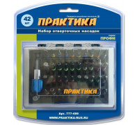 Набор насадок ПРАКТИКА Профи 42шт, 25 мм, ph, pz, sl, hex, torx, tri-wing 777-499