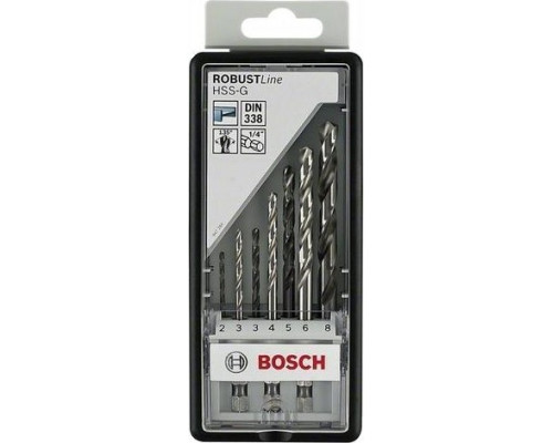 Набор сверл по металлу BOSCH Robust Line (7шт) 135°, с шестигранным хвостовиком 2607019922