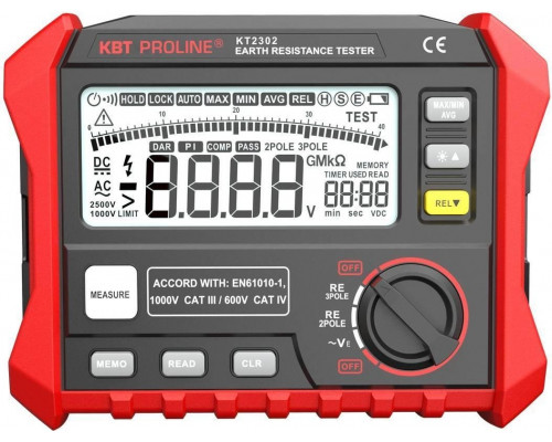 Измеритель сопротивления заземления КВТ KT 2302 PROLINE