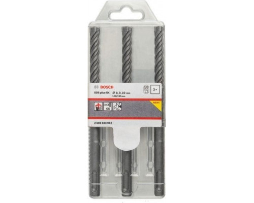 Набор буров BOSCH 3 СВ. SDS-plus X5L 100/160 мм 2608833912