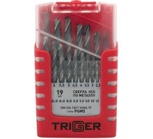 Набор сверл по металлу TRIGGER 74343 P6M5 1-10мм (19шт.) тов-155653