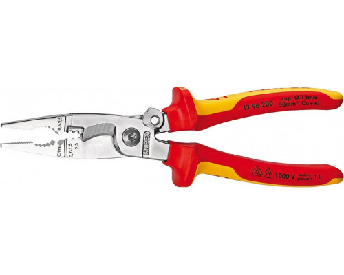 Клещи электромонтажные диэлектрические KNIPEX 1396200TBK 200 мм 6-в-1