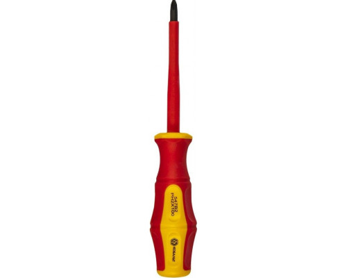 Отвертка крестовая диэлектрическая Кобальт 646-508 ultra grip ph-2х100 мм cr-v, двухкомпонентная руко